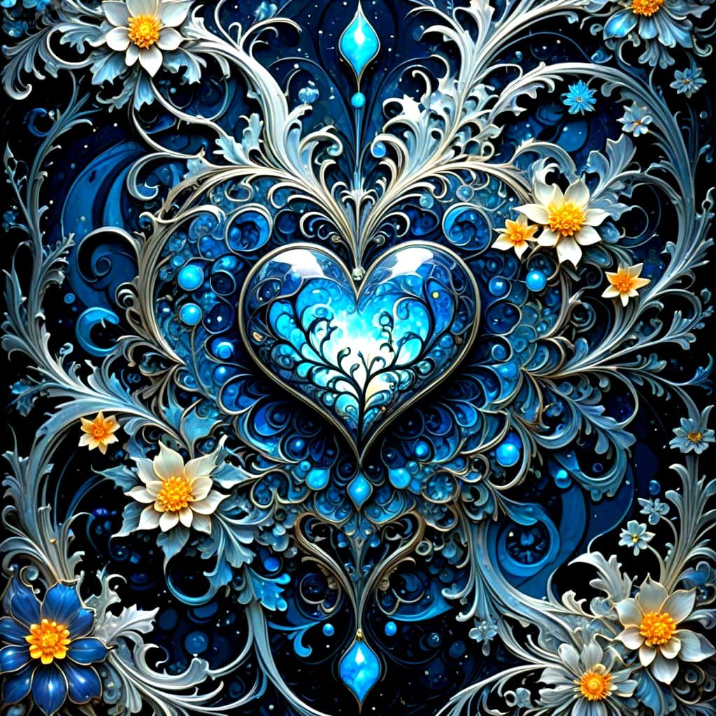 Edelweiß - Bavaria und Austria - Alpengöttin Percht - fractal