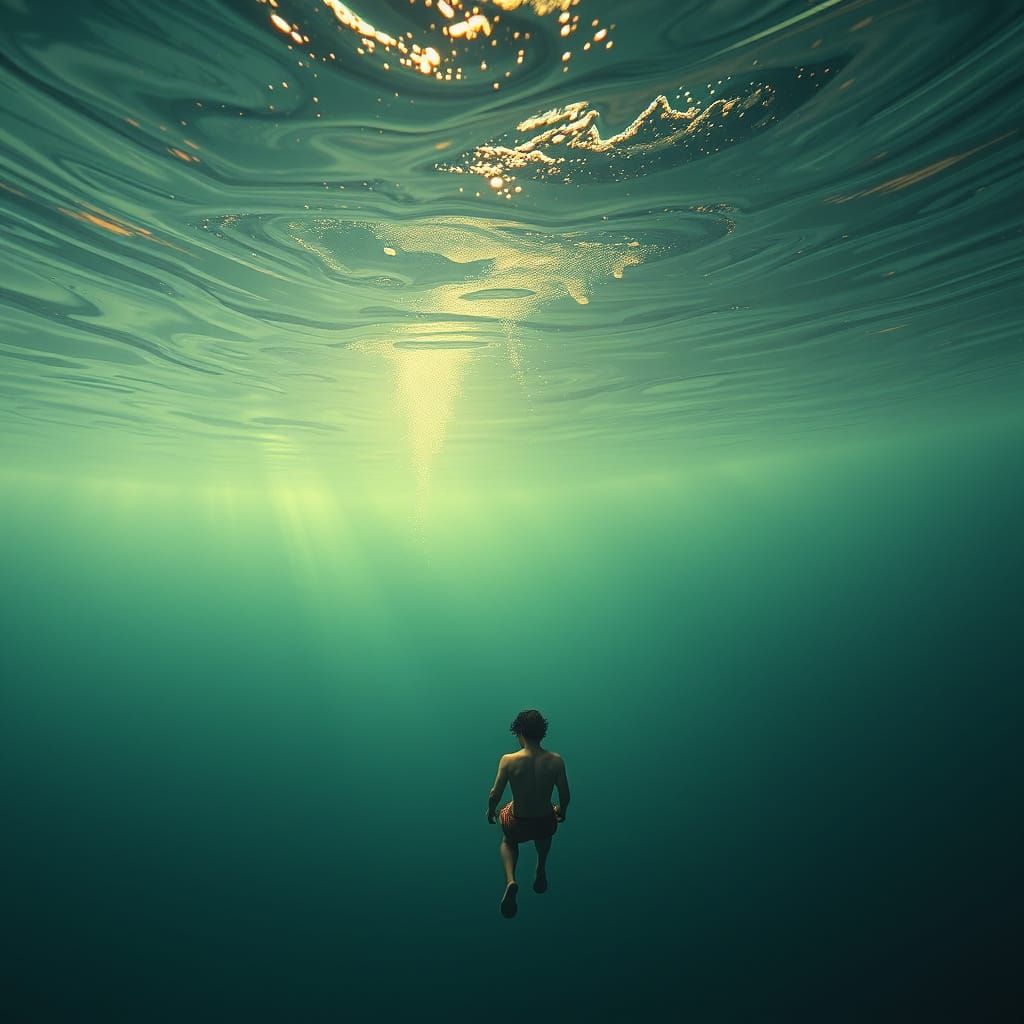 Underwater Serenity: Ethereal Ocean Scene