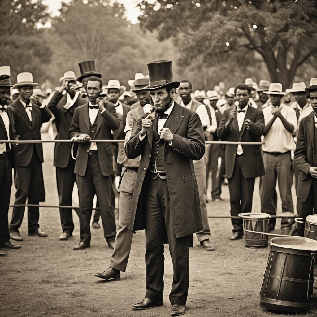 Abraham Lincoln Boxing in a Tuba Hat