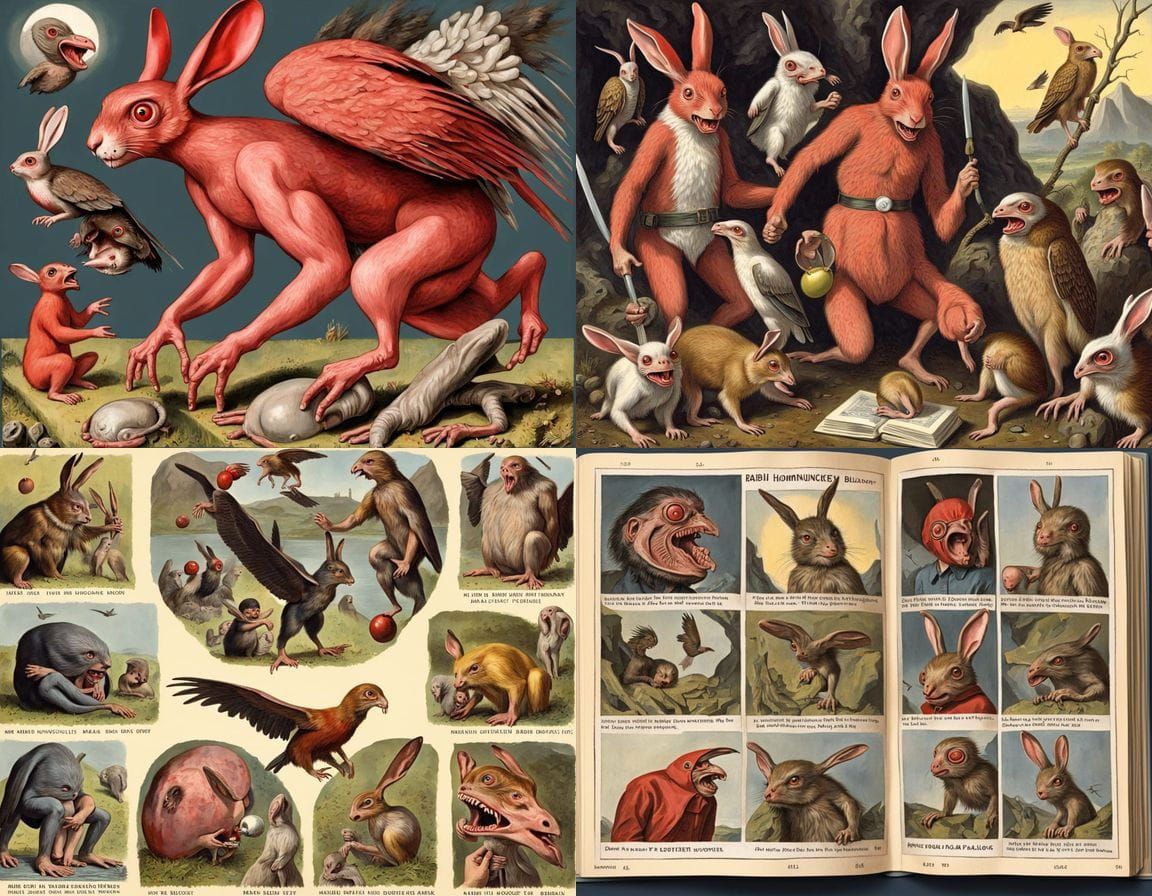 Horror Homunculus in a Ladybird Book Style Illustration