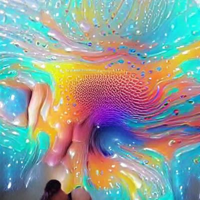 Abstract Concept of Amazing Realized by AI