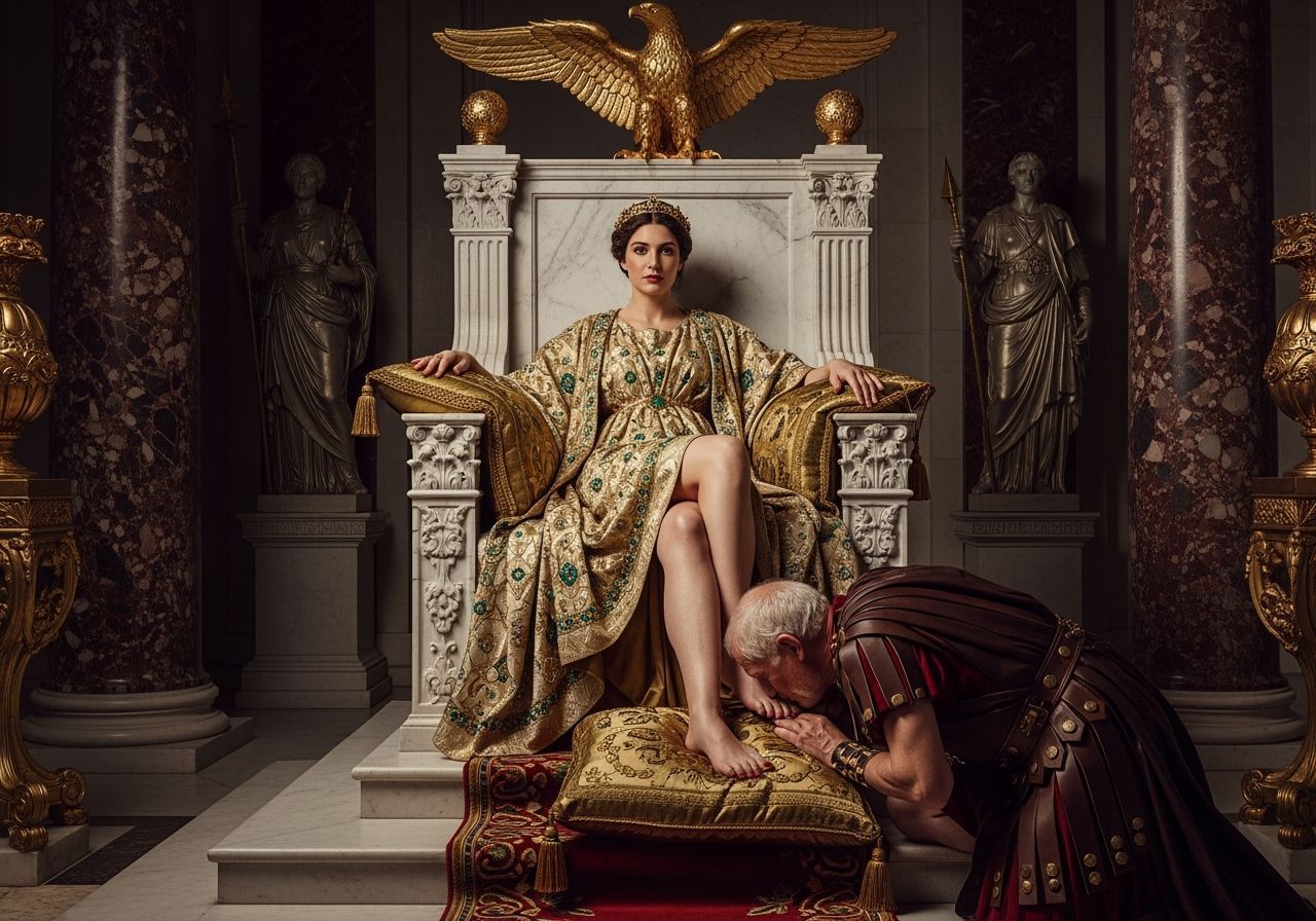 Empress Messalina on her Throne in Baroque Style