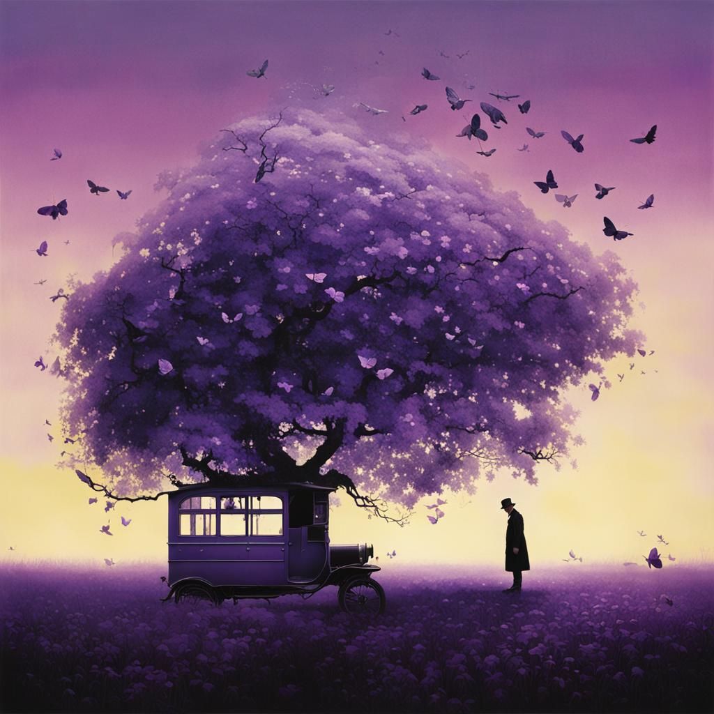 Enchanted Violet Garden: Dreamlike Photography