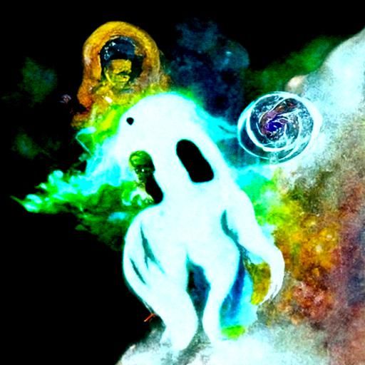 Astral Ghostbusters Illustration in Mixed Media