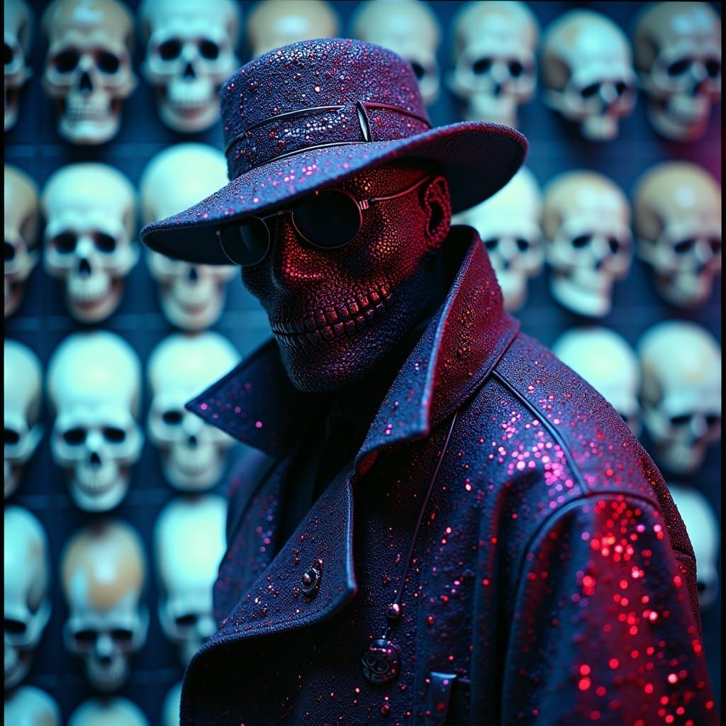 Cyberpunk Detective in a Grungy, High-Tech World