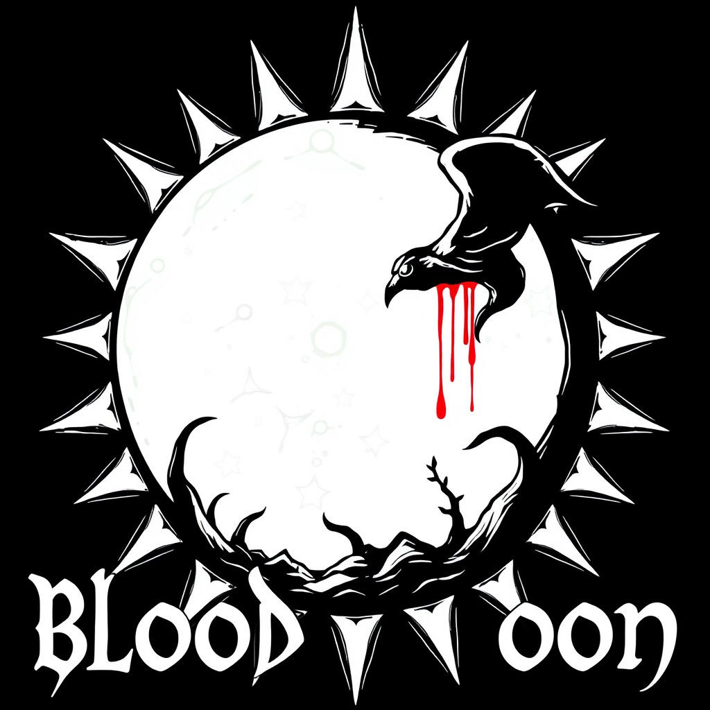 Blood Moon Goth Logo Design