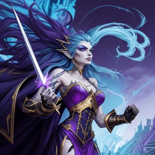 She stood tall, an imposing 
 beautiful vampire figure with ...