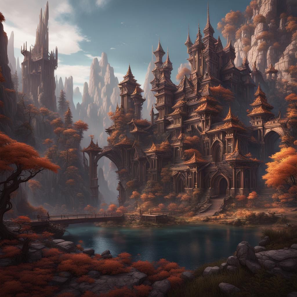 Fantastical Matte Painting in Deep Color