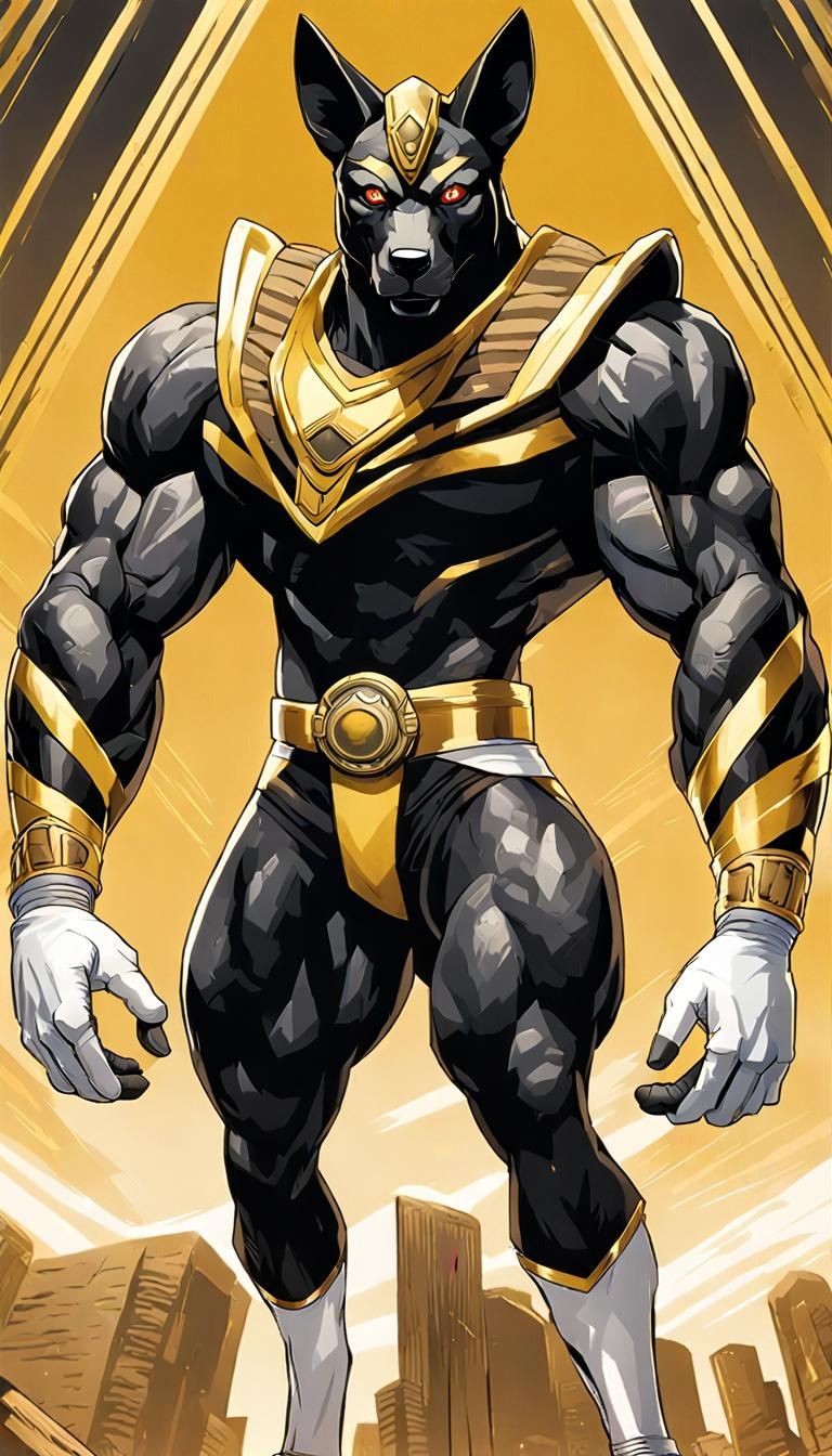 Anubis Jackal Power Ranger in Comic Book Art