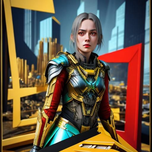 Elysian Maiden: A 3D Rendered Vision