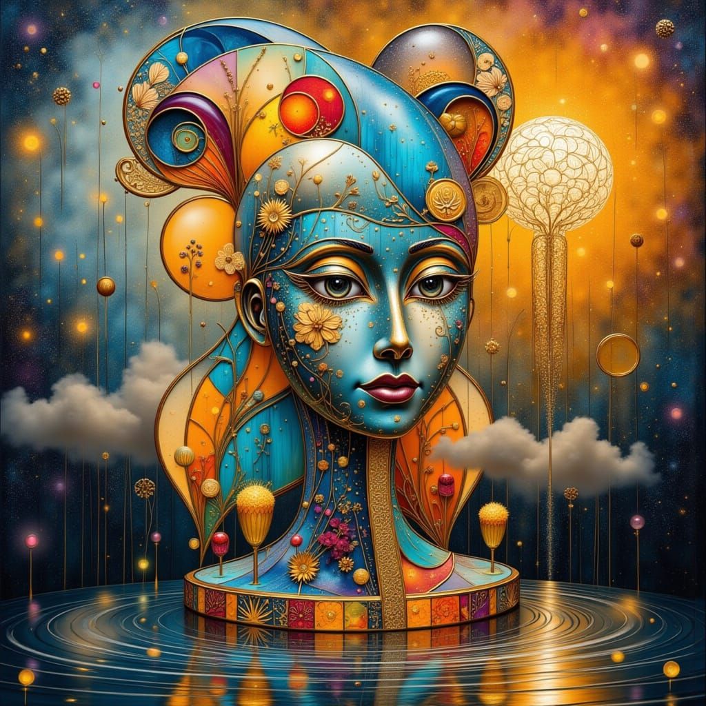 abstract sculpture head