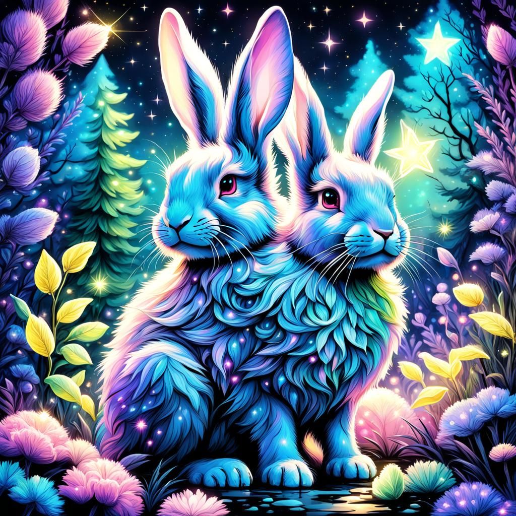 Cute Beautiful fluffy bunny: