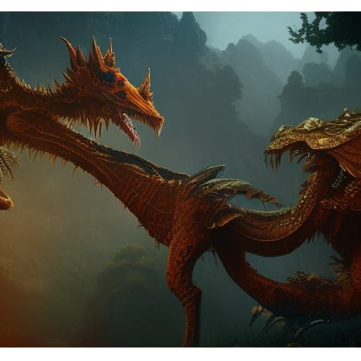 Detailed Animal Matte Painting in Fantasy Style