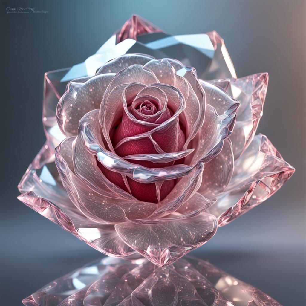 Crystal Rose in Prismatic Detail
