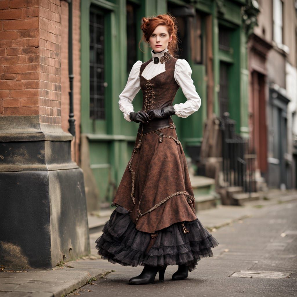 Steampunk Siren in Victorian Elegance