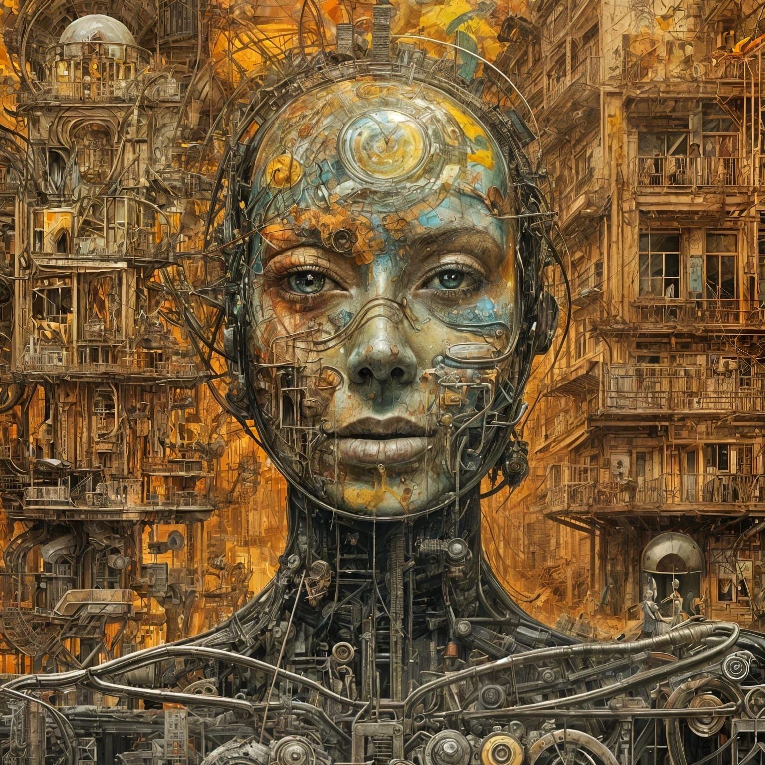 Surreal Hypermaximalist Collage Art Illustration