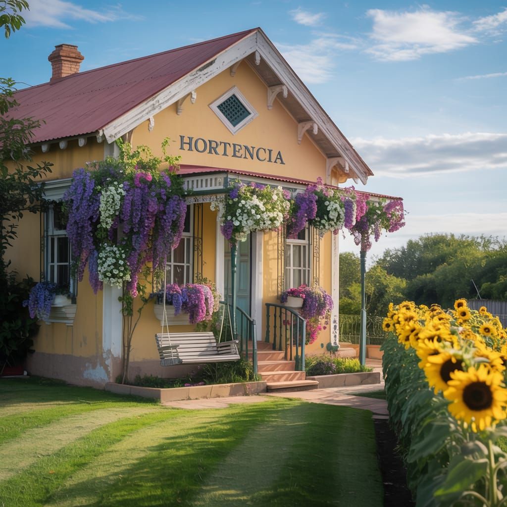 Charming Pastel House "Hortencia" in Summer Afternoon Light