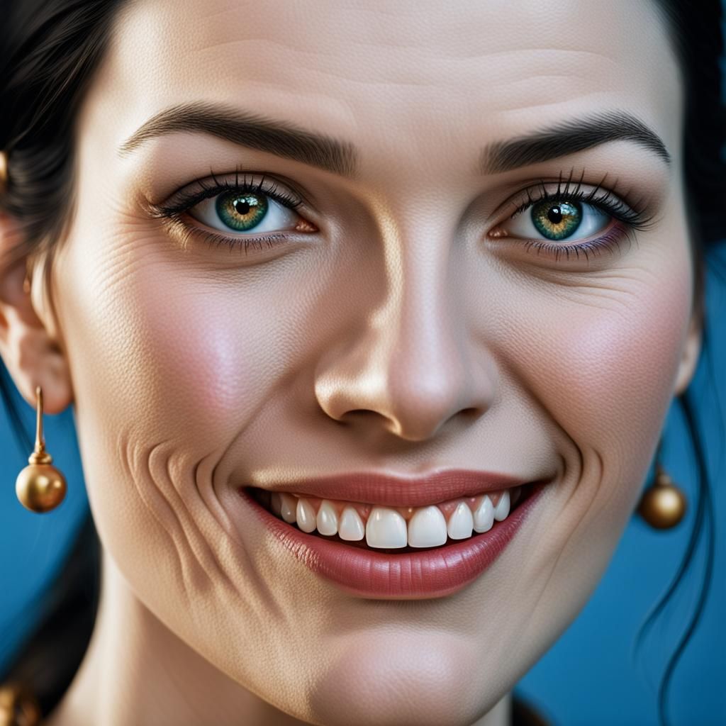 Exotic Woman Portrait in Hyper-Realism Style