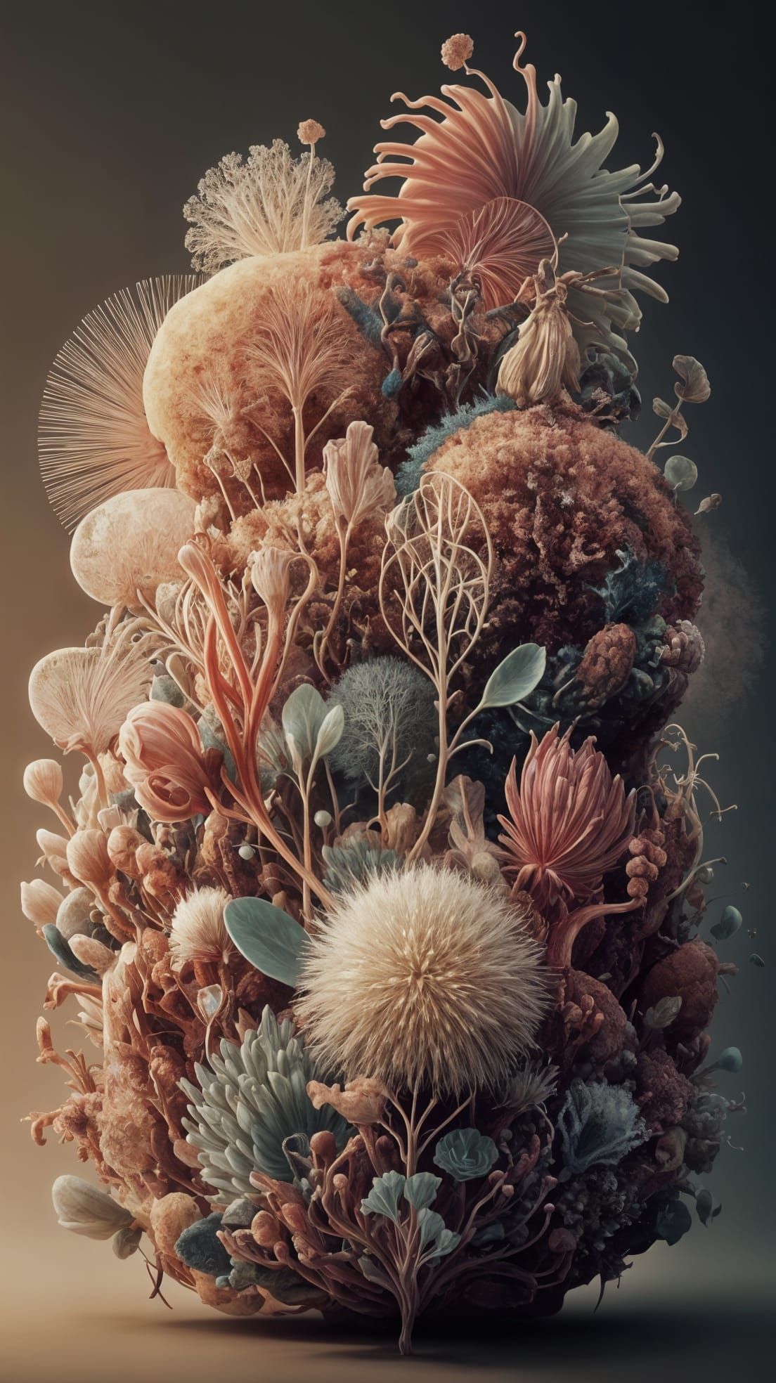 Ethereal Fantasy Landscape in Triadic Colors