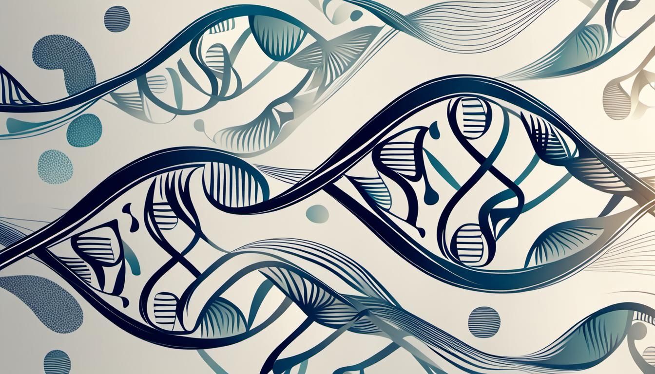 Minimalist DNA Strip Abstract Vector Wallpaper