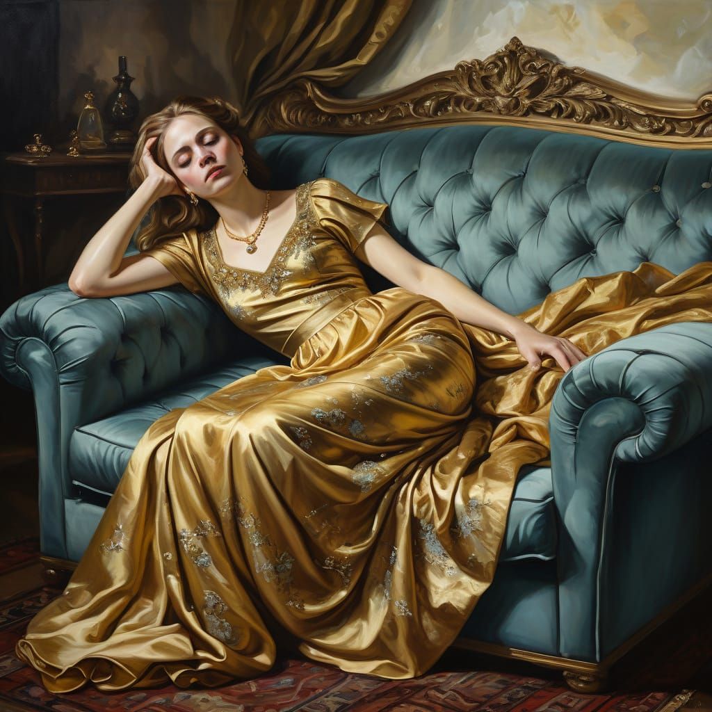 Ethereal Portrait of a Beautiful Woman in Regal Attire