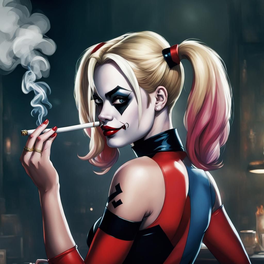 Harley Quinn Smoking