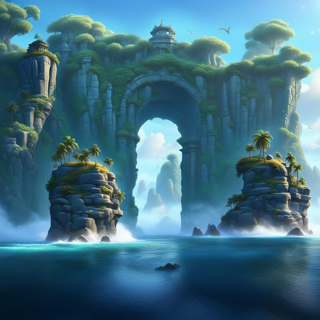 Mystical Time Portal Island in the Pacific