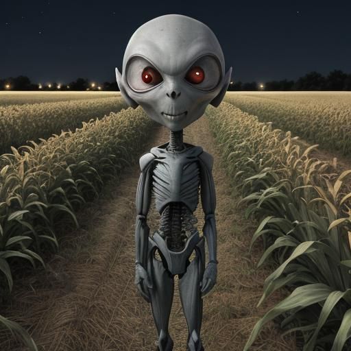 Alien visiting Earth for it's galaxy-wide famous corn 🌽