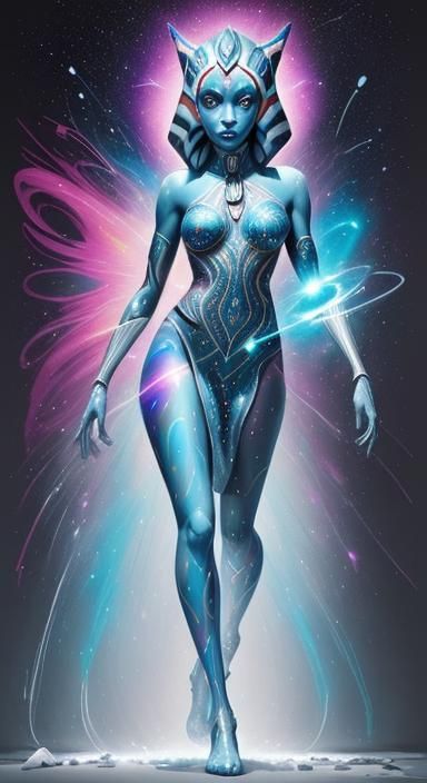 Ahsoka as Goddess in Cosmic Energy Dress