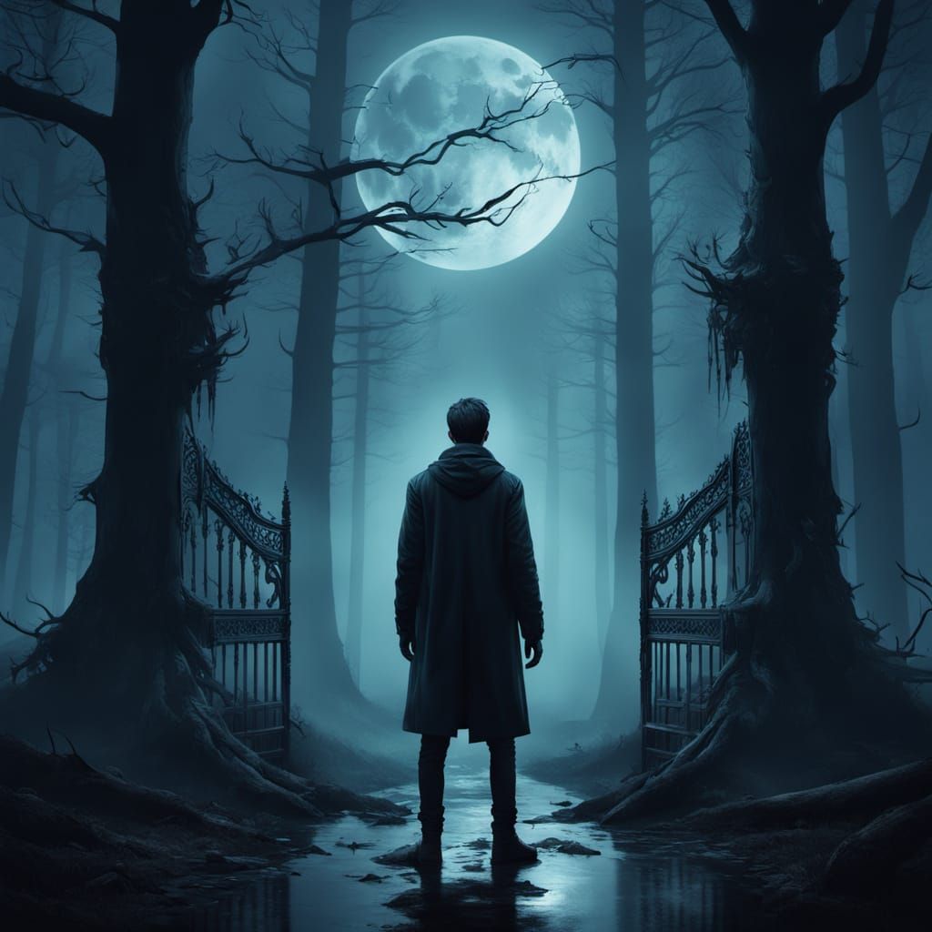 Dark Academia Male Gazing at Mysterious Woman