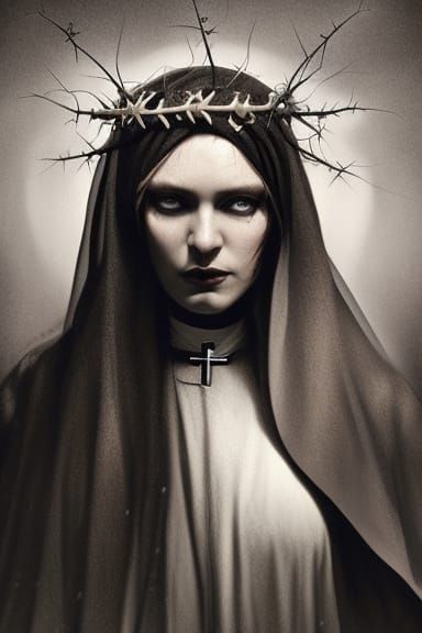 Dark Gothic Portrait of an Evil Nun