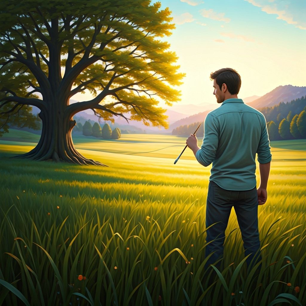 Peaceful Artist's Studio in Golden Light