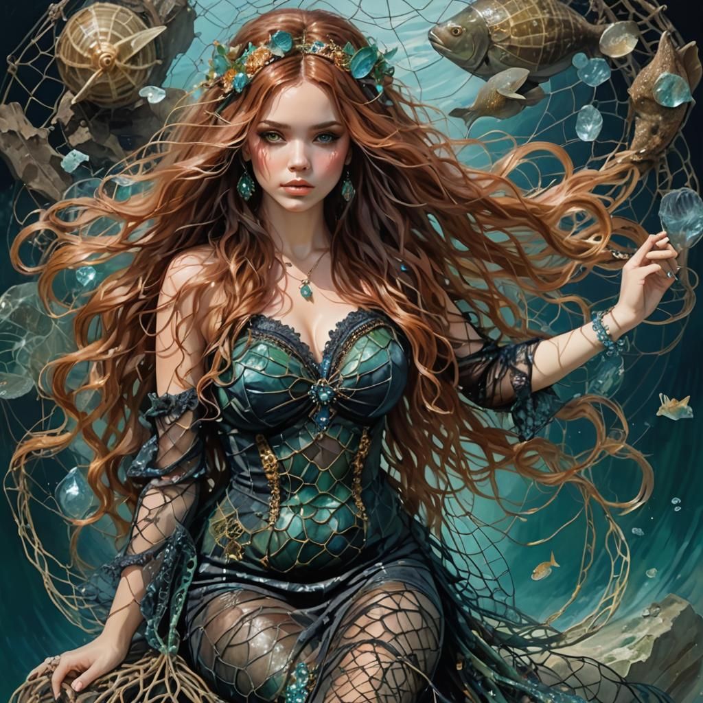 Curvy Business Woman in Detailed Fantasy Art