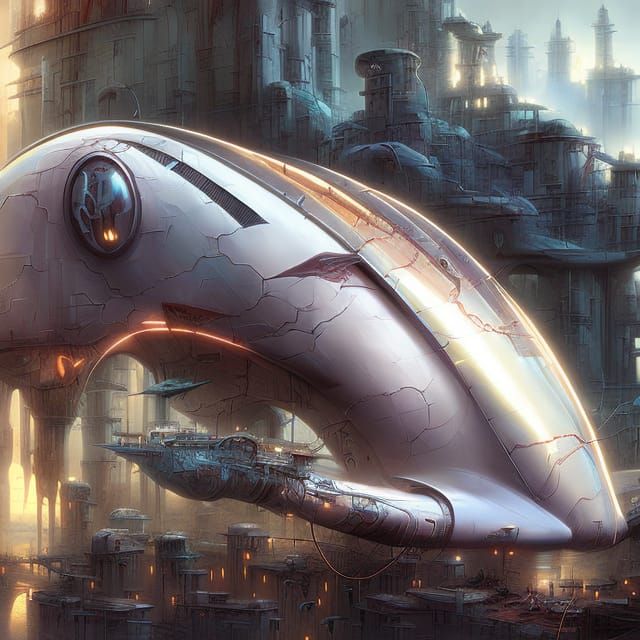 Science Fiction Dystopia in Hyperrealistic Style