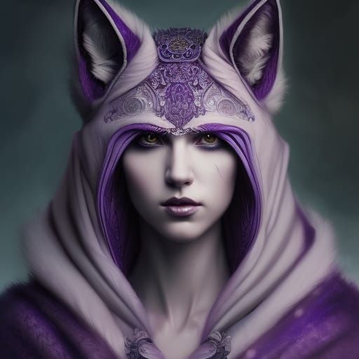 Anthropomorphic Fox Princess in Digital Illustration