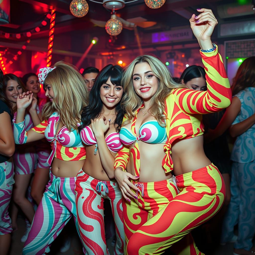 Hyperrealistic Women's Limbo Party with Push-Up Pasties