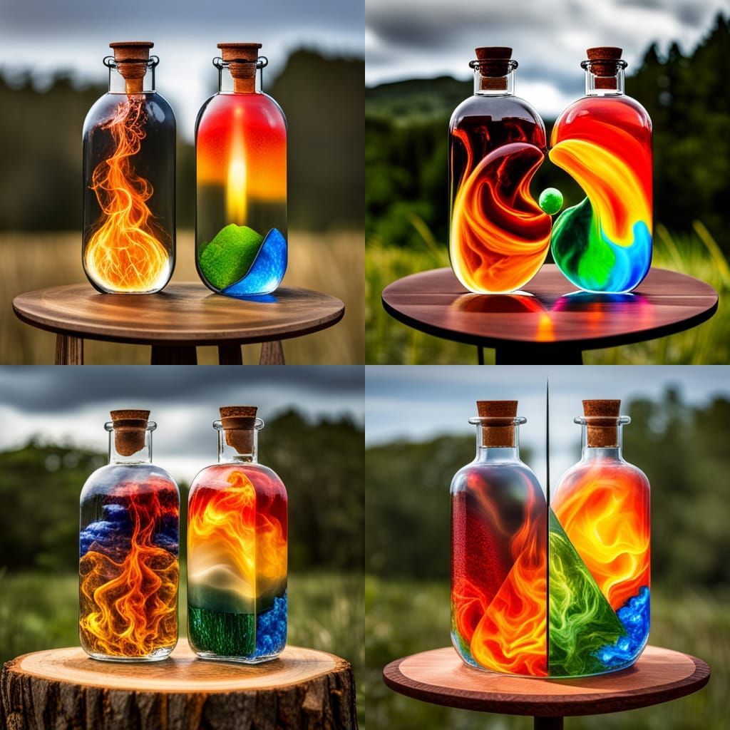 Four Elements Encapsulated in a Bottle