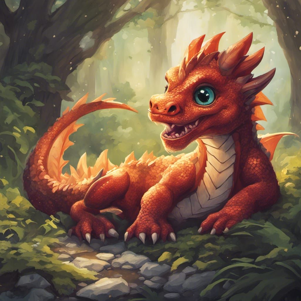 Baby fire dragon