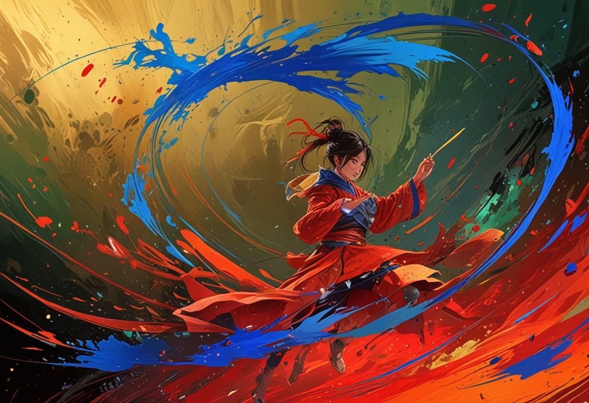 Energetic Anime-Inspired Digital Painting