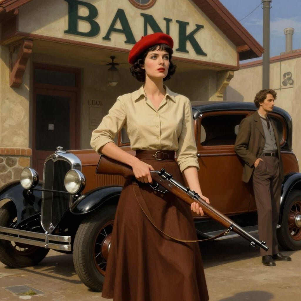 Notorious Bonnie Parker, bank robber of the 1930s