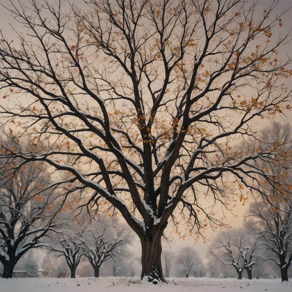 Seasonal Tree Time-Lapse in Ansel Adams Style