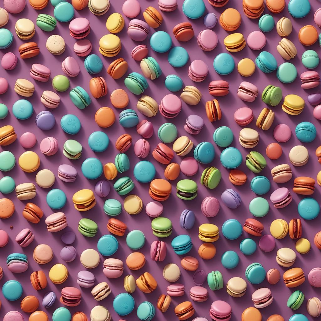 Vibrant Disney Macarons in a Radiant Cinematic Style
