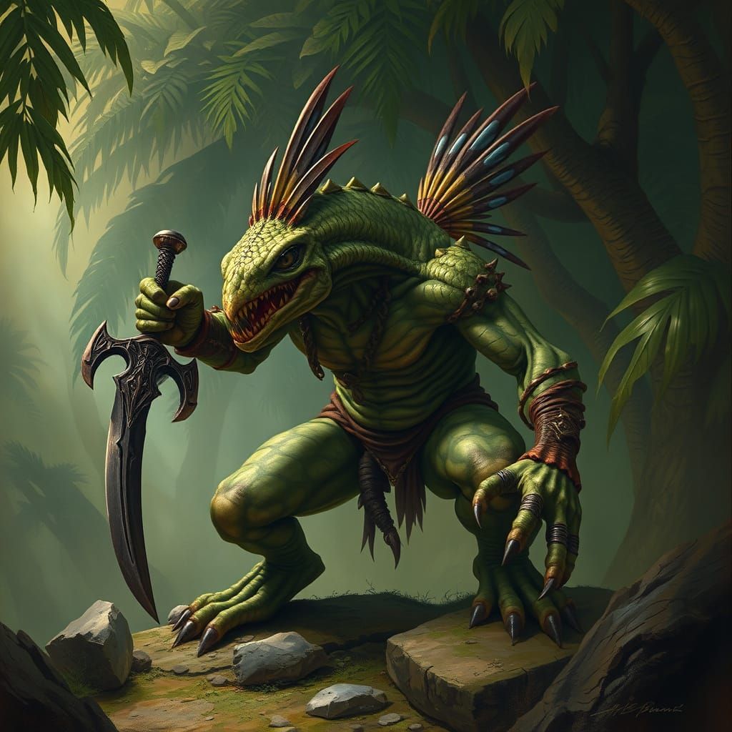 Fierce Jungle Warrior in Primal Style