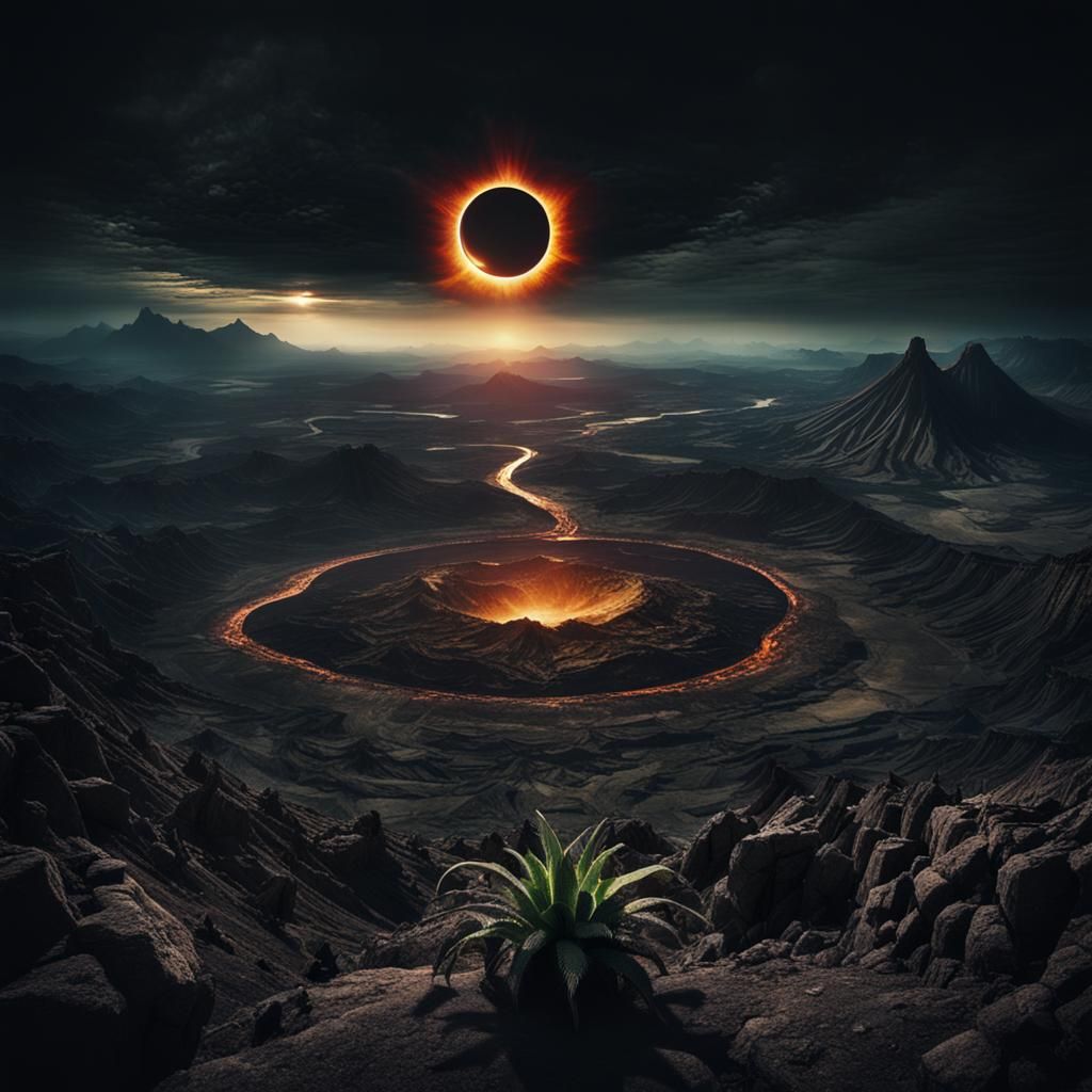 Solar Eclipse Over Desolate Kingdom: A Dark Fantasy