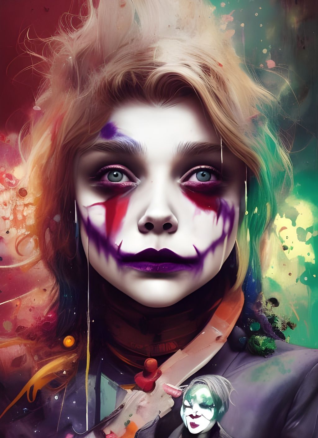 Chloë Grace Moretz as Joker: Crayon Caricature