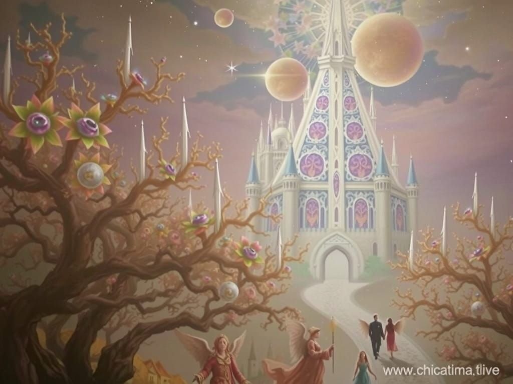 Dreamlike Cosmos with Vibrant Alien Landscapes and Celestial...