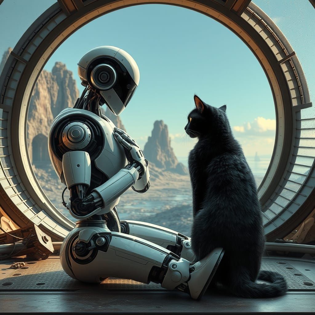 The tin and his pet  /  Der Blechkamerad und sein Haustier
