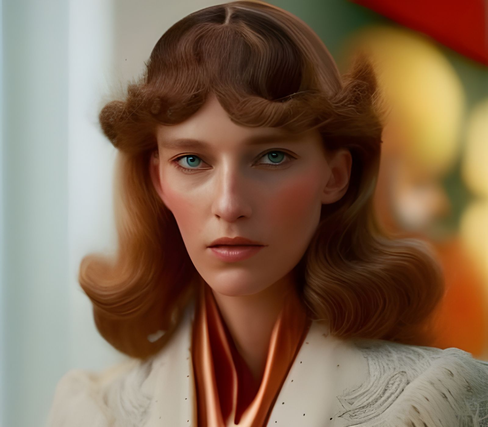 Ethereal Woman with Soft Lighting and Magic Particles