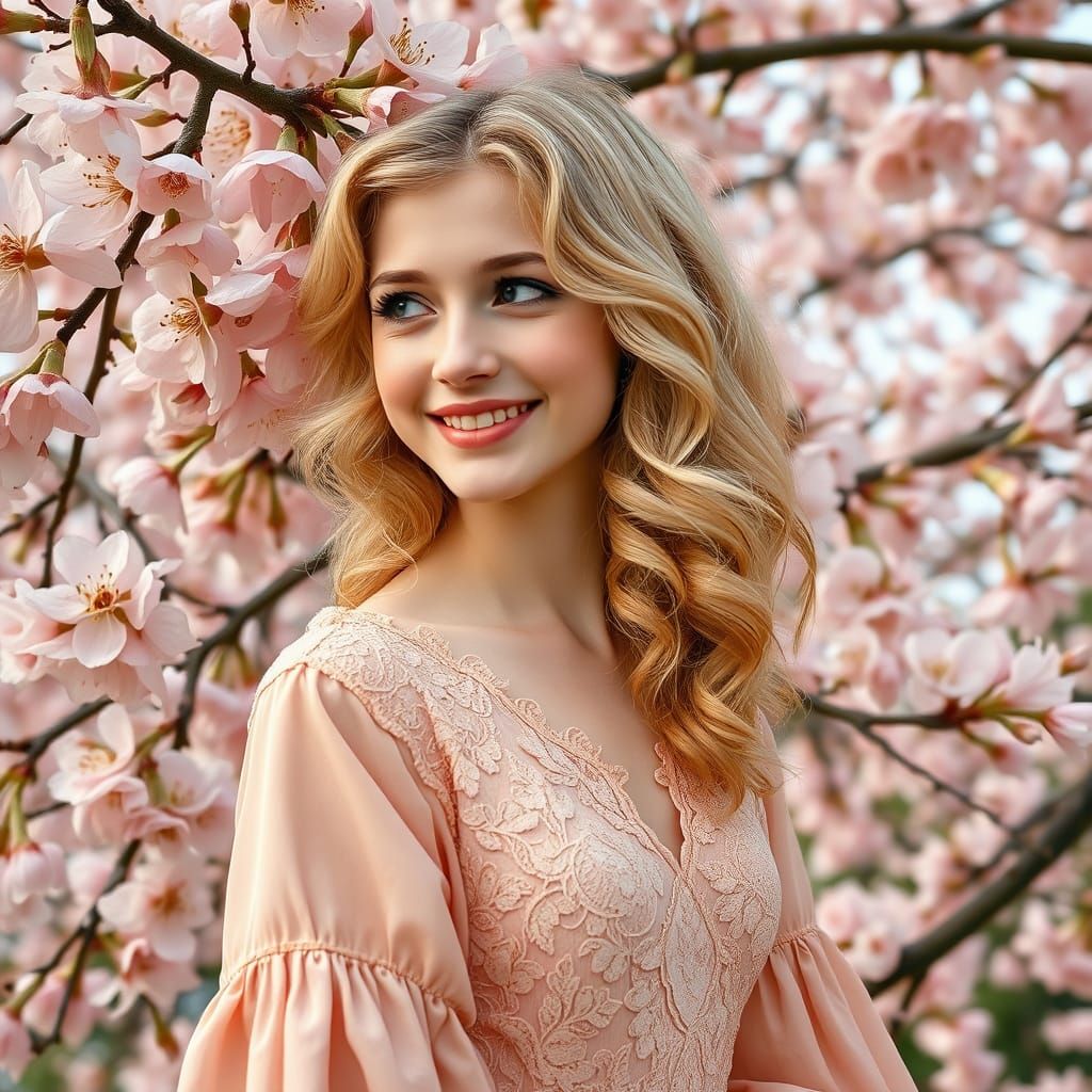 Ethereal Beauty in Art Nouveau Style