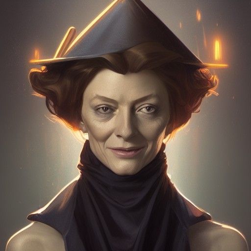 Minerva McGonagall Portrait in Art Nouveau Style